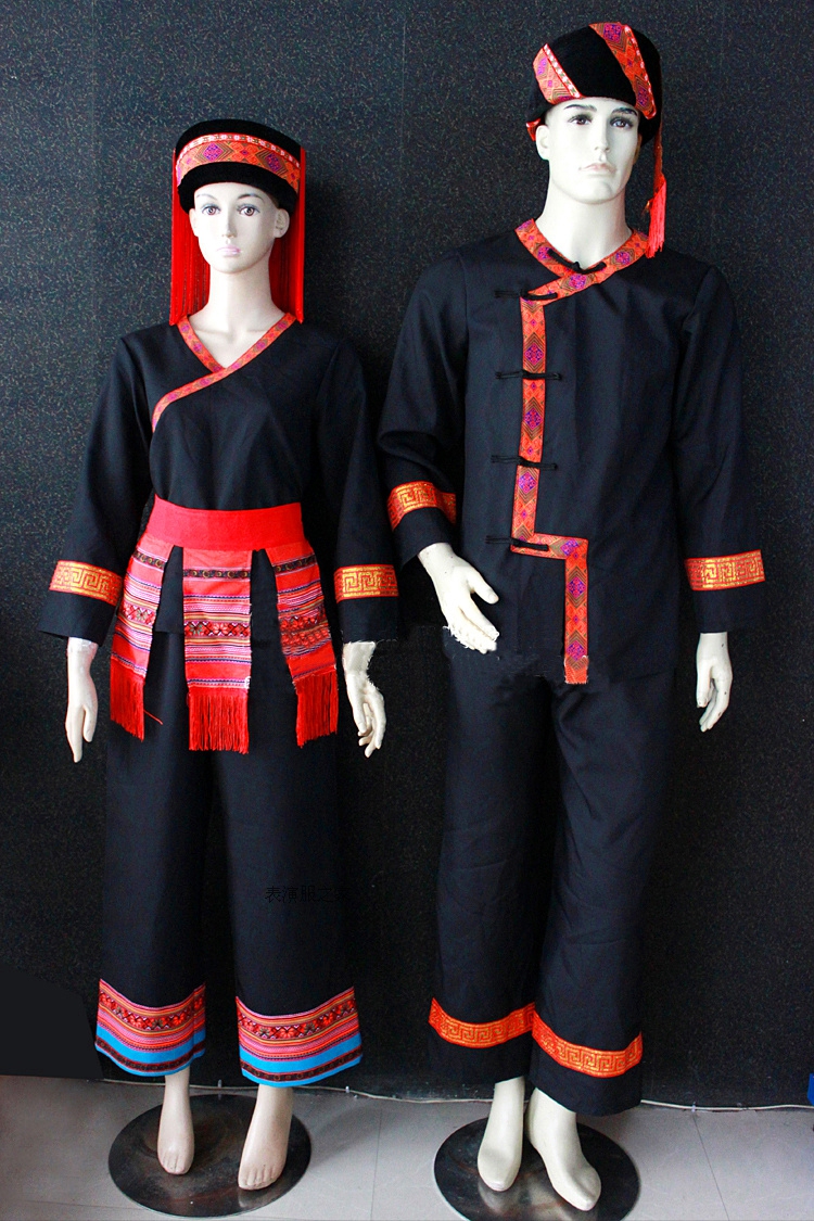 春季新款民族服装舞蹈演出服装女少数民族表演服饰男装瑶族传统服