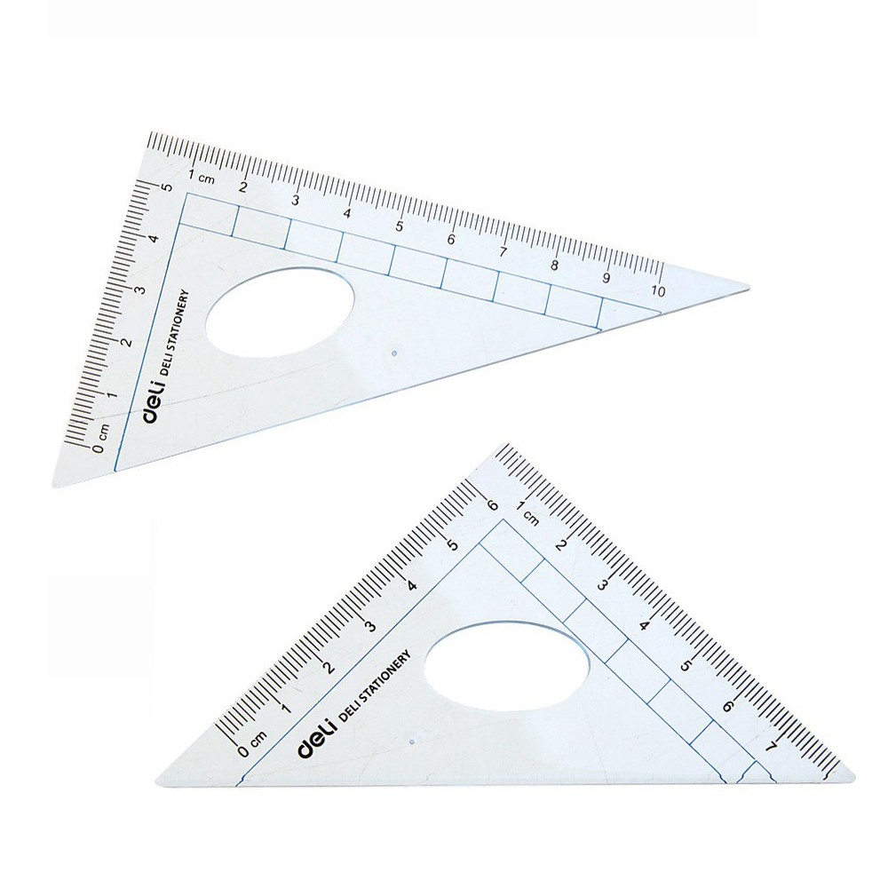 得力9609 学生套尺 圆规 三角尺 15cm直尺 量角器 学生圆规套装