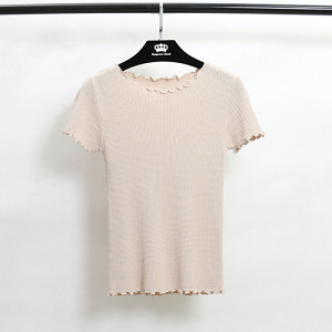 显瘦短款冰丝针织衫