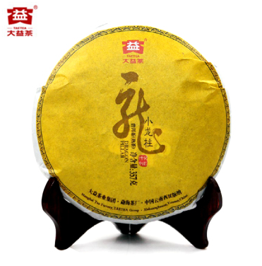 大益茶宫廷普洱茶熟茶小龙柱-301云南七子饼茶357g官方旗舰店正品