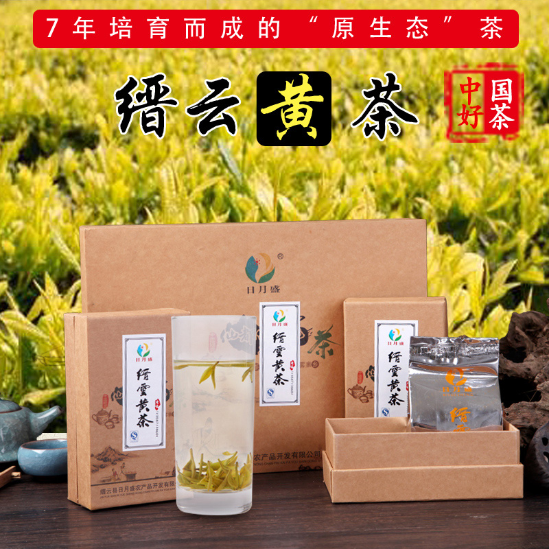 浙江缙云黄茶 2016高档明前茶 特级黄芽丽水高山珍贵野生茶叶100g