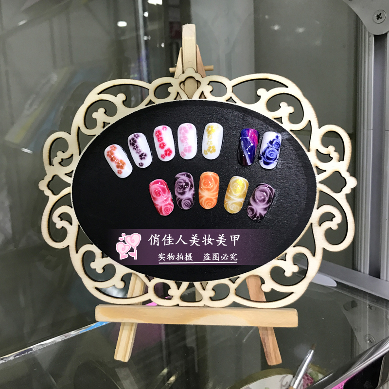 日系韩版小黑板美甲展示板展示架牌色卡款式立式展板甲油胶色板本