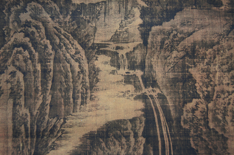 1:1荆浩匡庐图名家真迹国画艺术微喷古代名画复制品临摹107*186cm