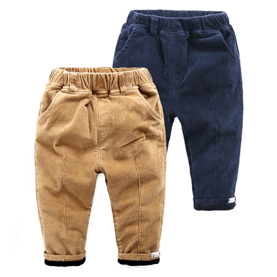 宝宝灯芯绒裤子男童加绒童裤2016新款童装纯
