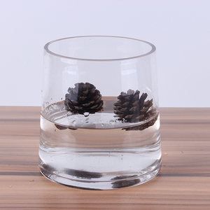 代简约玻璃花瓶透明水培富贵竹客厅百合鲜花插