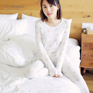 纯棉清新保暖内衣套装