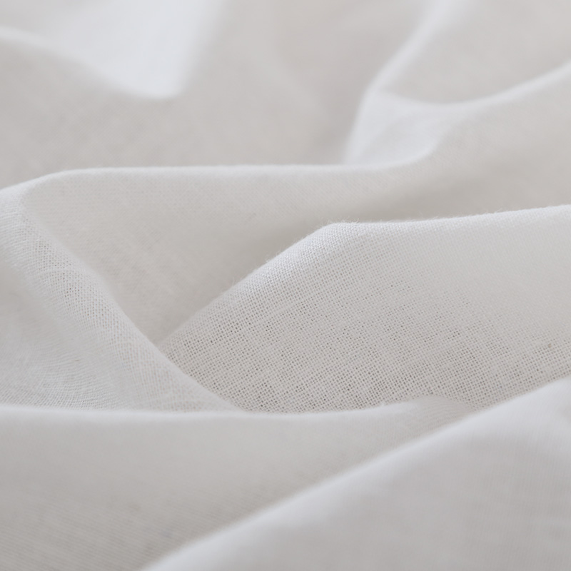 【布袋家】水洗麻棉布 米白色 柔软透气森系面料 原创棉麻服装布