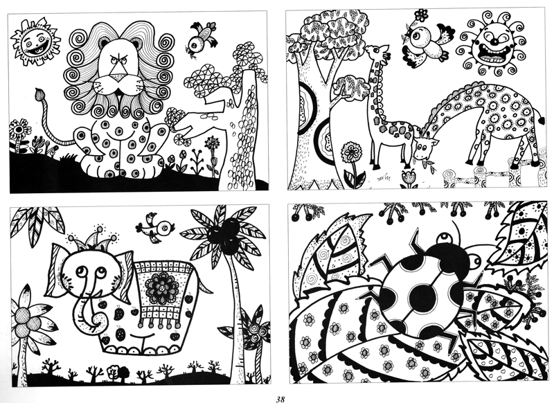 少儿线描画人物篇动物篇风景篇零基础学画画书儿童画起步畅销美术书