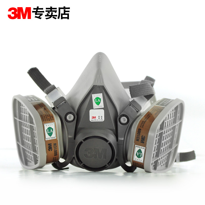 3m6005防甲醛面具 防毒面具化工气体防毒套装防农药防