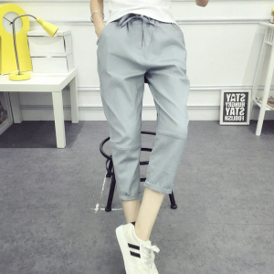 显瘦棉麻休闲哈伦裤