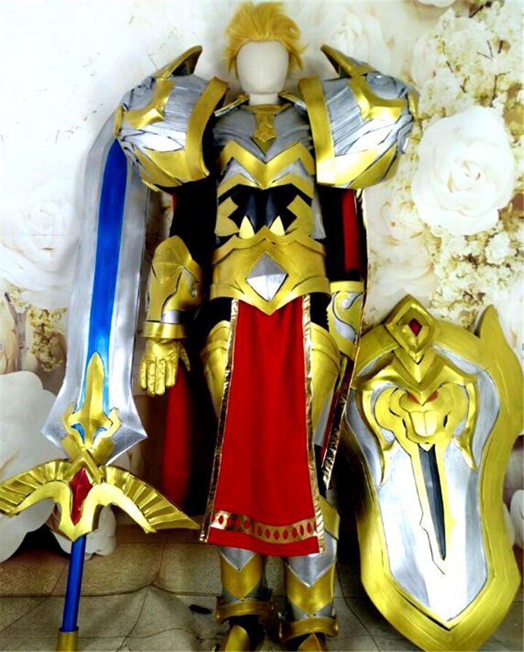 cos服装出租cosplay租赁服饰王者荣耀亚瑟圣骑之力盔甲铠甲全套