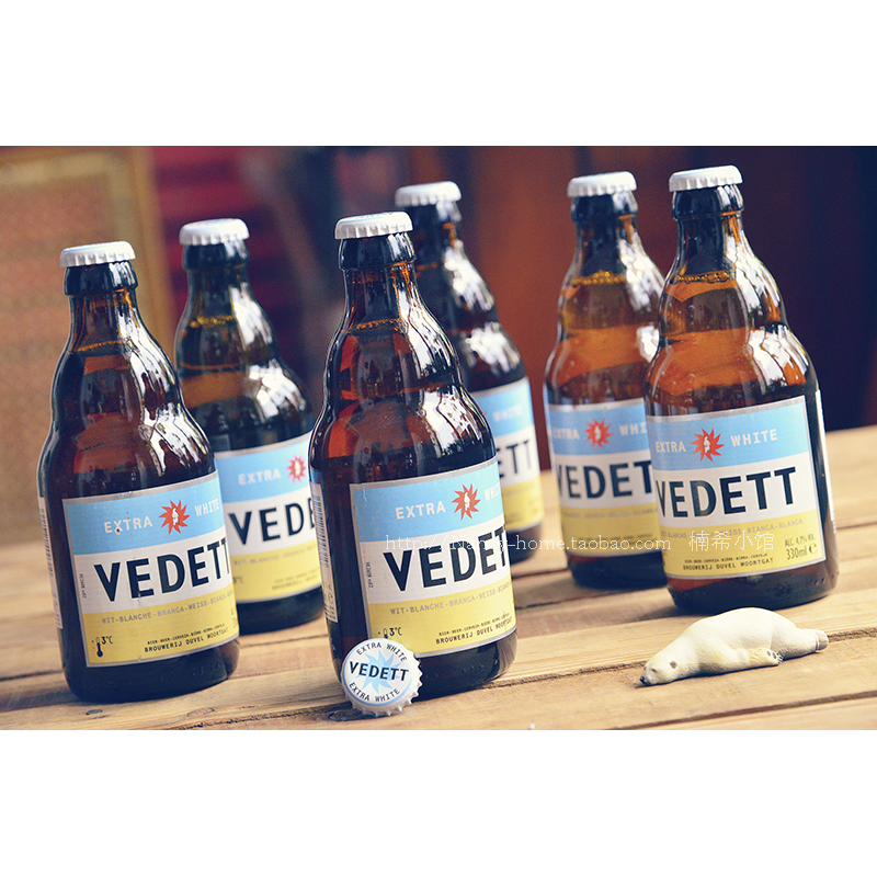 【顺丰包邮】时尚先锋 比利时进口 vedett 白熊白啤酒 330ml*6瓶