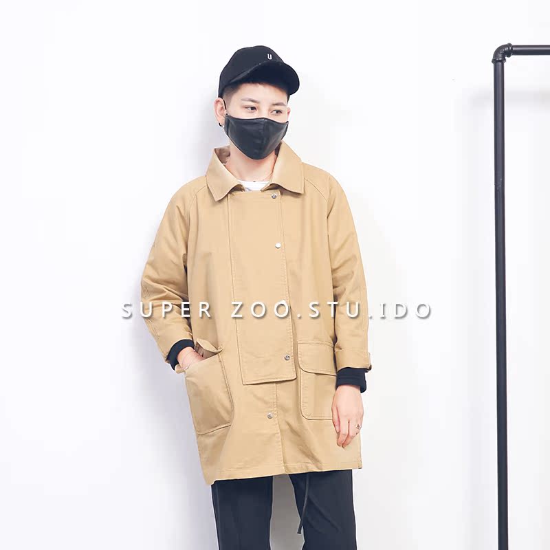 正品打折大霆原创2016春装新款风衣男士韩版