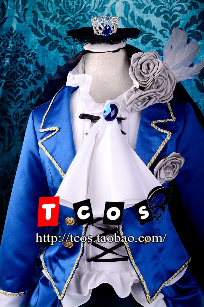 tcos kh11 黑执事 夏尔cos 凡多姆海恩 夏尔蓝礼服cosplay服装