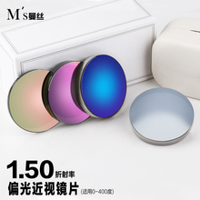1.50光学配镜镜片 偏光近视配眼镜眼睛片太阳镜片2片 MS近视墨镜