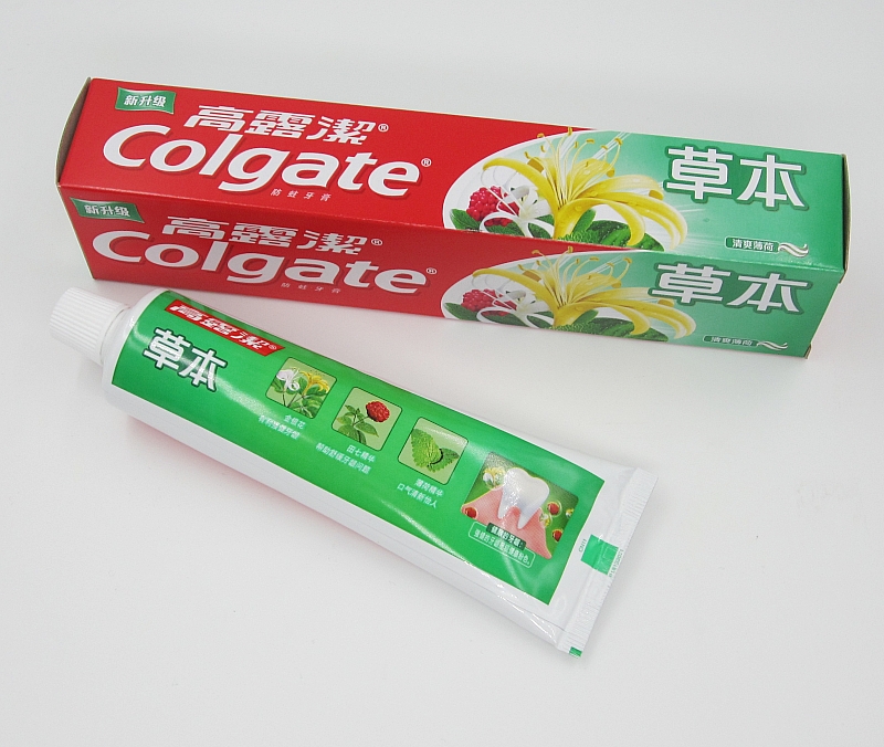 4支起包邮高露洁草本牙膏成人中草药清火去口气家用牙膏140克