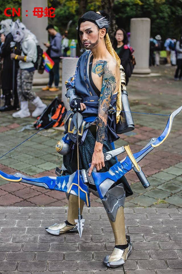 【藏道具】守望先锋 岛田半藏 cosplay道具_双氙车灯