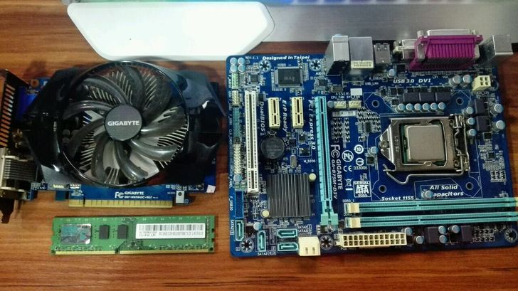 二手cpu主板套装intel gigabyte/技嘉 h61m-d1 i3 i5游戏电脑套件_双