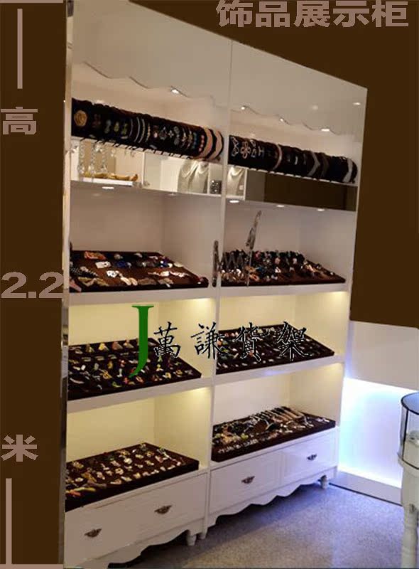 发饰头饰展示柜高柜 流行美饰品柜台 陈列柜烤漆 首饰