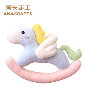 婴儿玩具手工毛绒布摇铃