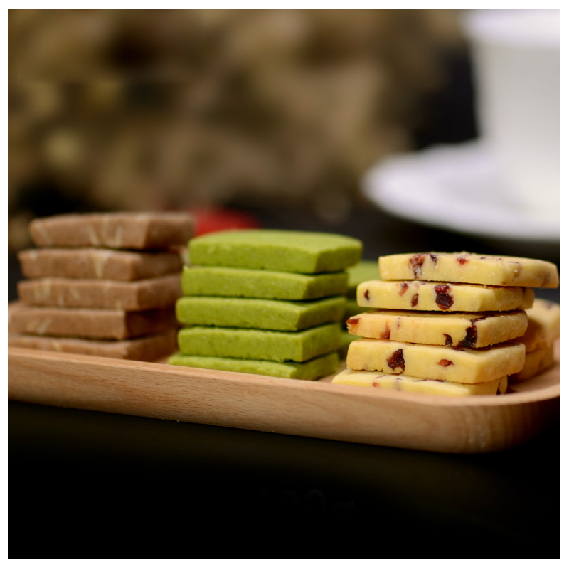 【200g*3】蔓越莓抹茶可可味【曲奇饼干】礼品盒装零食手工