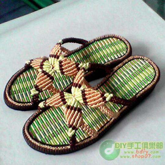 情侣款拖鞋4号 平角蝴蝶 手工编织中国结凉拖鞋材料包