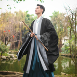 重回汉唐 忘机原创日常汉服男云纹绣花单大氅传统礼服外套非 古装