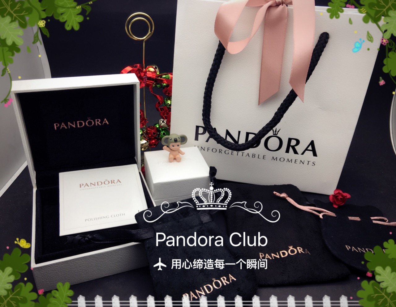 绝版现货 pandora潘多拉专柜购 925银 14k金 会员魔盒