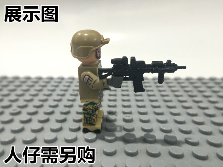 国产品高积木第三方军事人仔武器配件hk416突击步枪moc特警积木