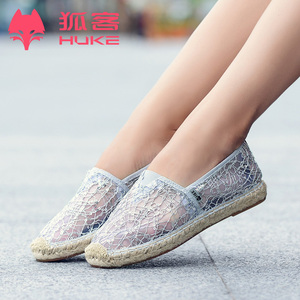 夏季蕾丝帆布鞋