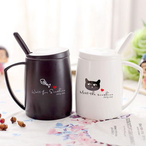 猫与鱼情侣陶瓷马克杯