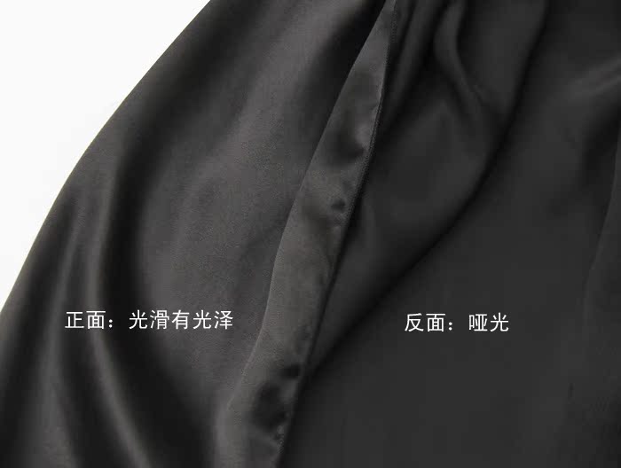 百搭黑色 重磅真丝素绉缎 顺纡皱拼接款高档品牌丝巾围巾礼服披肩