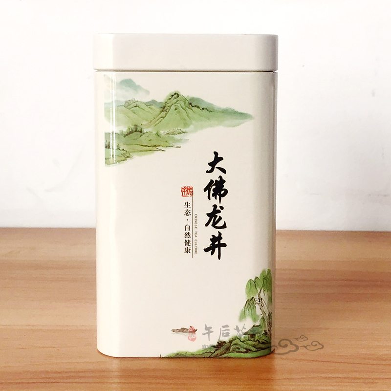 大龙井西湖龙井珍稀白茶铁罐空罐头100-125克装茶叶包装盒罐子