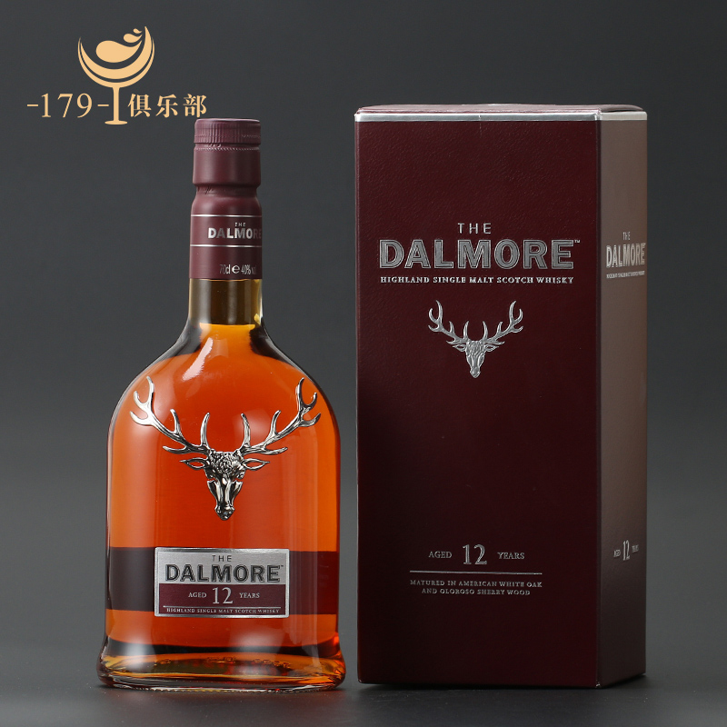 达尔摩12年单一麦芽苏格兰威士忌 纯麦洋酒烈酒 dalmore highland