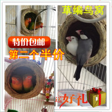 包邮 鸟窝草编鸟窝虎皮鹦鹉窝鸟巢牡丹文鸟繁殖箱鸟用具鹦鹉鸟用品