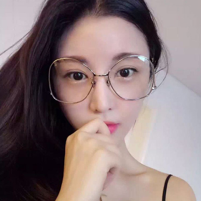 韩版平光镜女潮复古 眼睛框女网红眼镜框个性