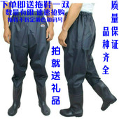 雨靴插秧靴大码 46码 钓鱼连鞋 男雨鞋 松紧齐腰下水连体雨裤