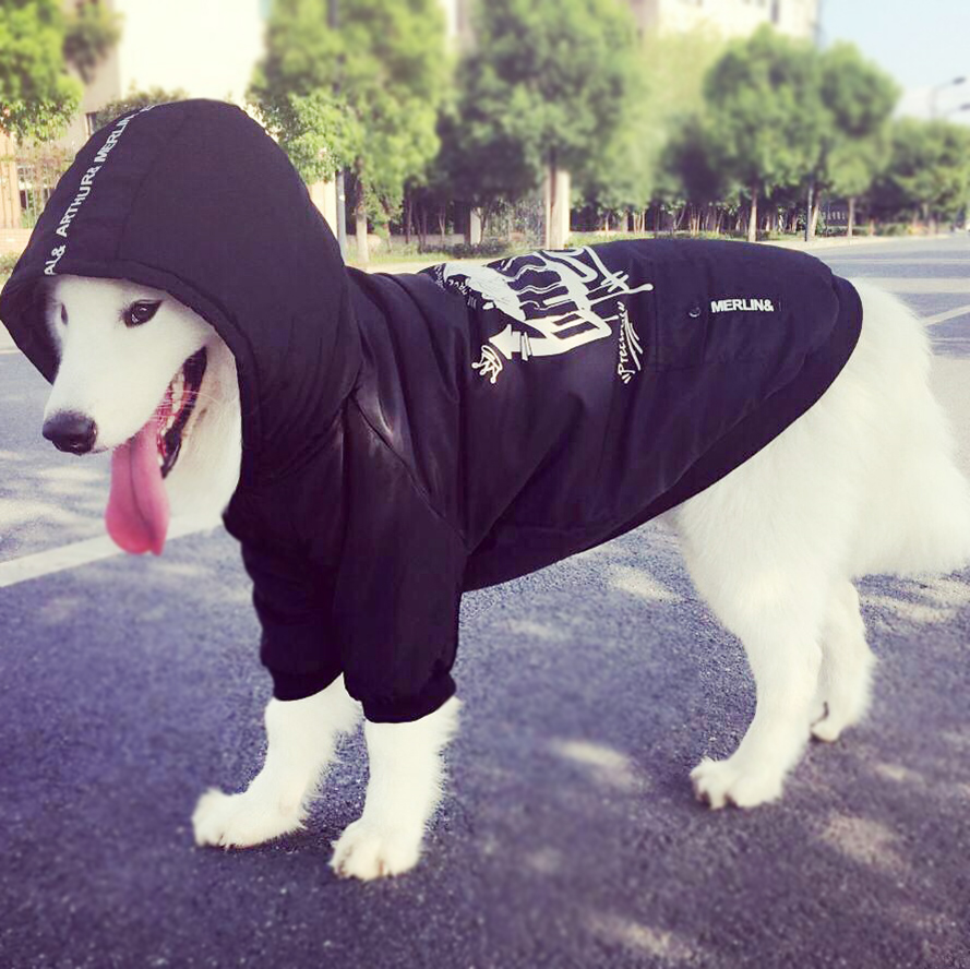 大狗衣服秋冬装金毛哈士奇萨摩耶中型大型犬加绒保暖冬季宠物棉衣