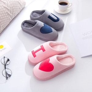 冬季室内情侣厚底棉拖鞋