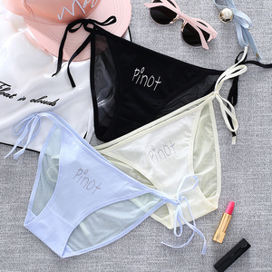 系带纯棉裆少女内裤