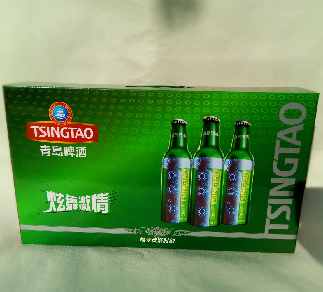 青岛啤酒 炫舞激情330ml 6瓶/盒登州路56号一厂生产铝瓶啤酒批发