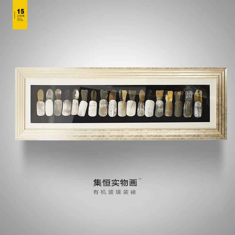 工艺画实物装饰画天然材质现代简约客厅 壁画立体画挂