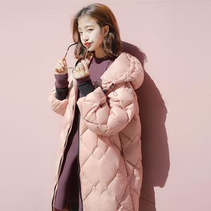 大喜自制菱格白鸭羽绒服