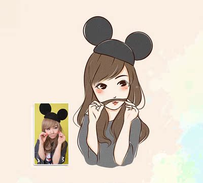 新人气q版头像写实复古水彩风qq微信情侣卡通漫画二次元人物萌宠