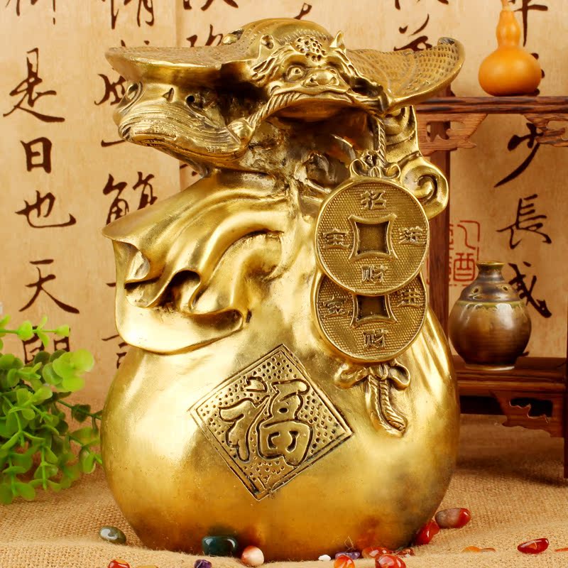 聚缘阁风水纯铜蝙蝠摆件招财进宝福字蝙蝠财满福满家居装饰工艺品