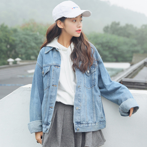 长袖原宿牛仔外套女