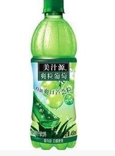 新货正品美汁源果粒橙爽粒葡萄450ml12瓶整箱饮料芦荟