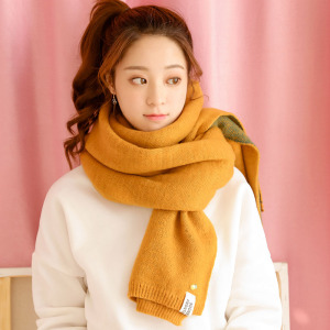 小菠萝仿羊绒毛线加厚长款围巾
