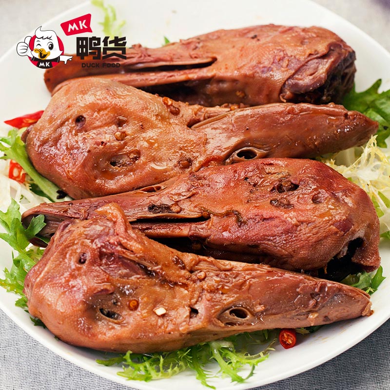 天津mk鸭货 锁鲜盒装香辣鸭头150g 卤味熟食小吃休闲零食