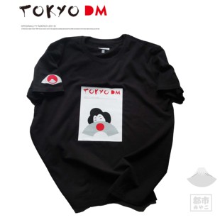 dm日本风和风福神风绘画时尚复古t恤潮牌t恤 原创日本潮牌tokyo